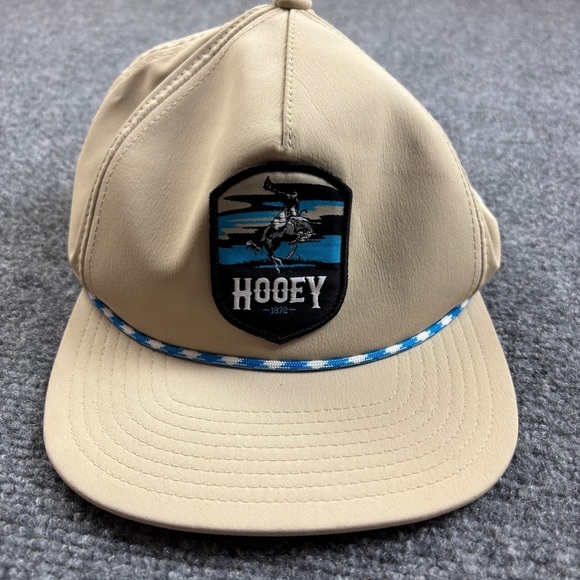 HOOEY Men’s Cheyenne Hat Tan/Blue/Grey/Black Patch SnapBack One Size Fits Most - Picture 1 of 9